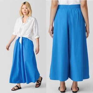 Eileen Fisher Organic Cotton Poplin Extra Wide-Leg Coordinating Cropped Pants